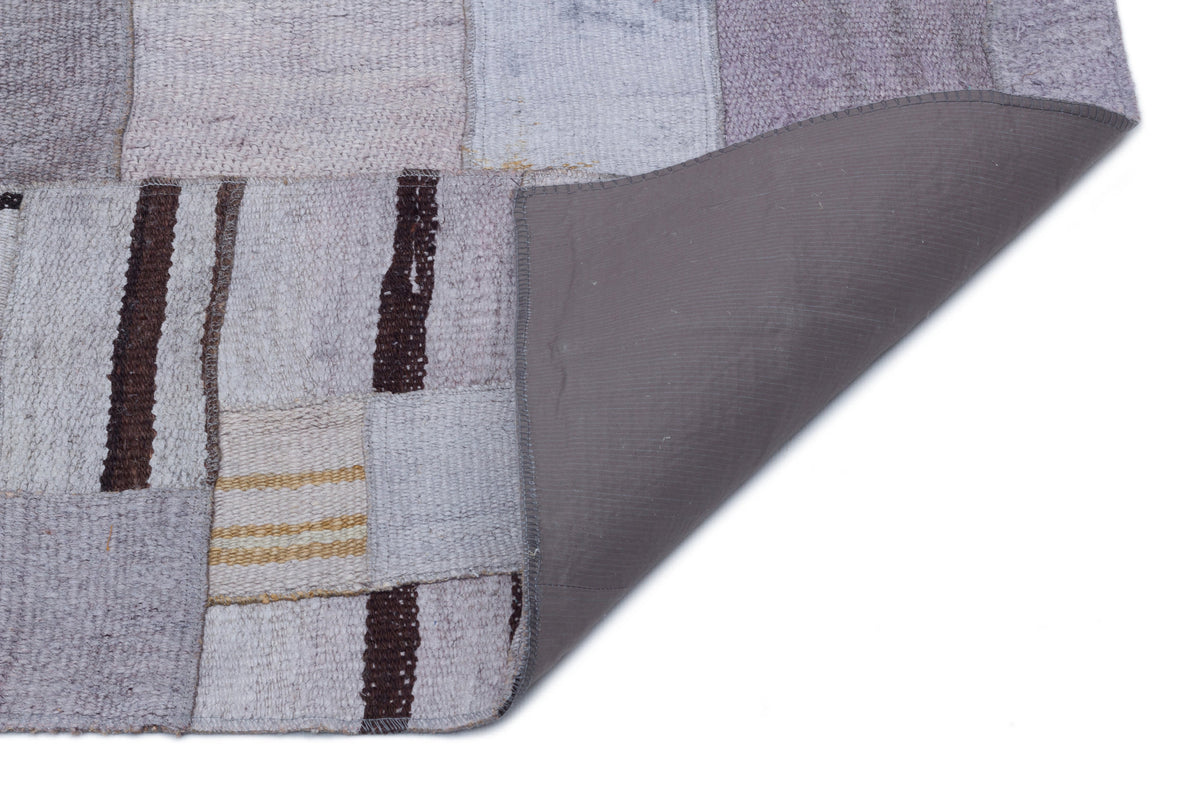 Hemp Over Dyed Kilim Patchwork Unique Rug 5&#39;3&#39;&#39; x 7&#39;7&#39;&#39; ft 160 x 230 cm