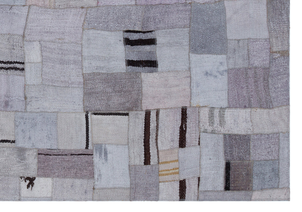 Hemp Over Dyed Kilim Patchwork Unique Rug 5&#39;3&#39;&#39; x 7&#39;7&#39;&#39; ft 160 x 230 cm