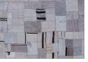 Hemp Over Dyed Kilim Patchwork Unique Rug 5'3'' x 7'7'' ft 160 x 230 cm