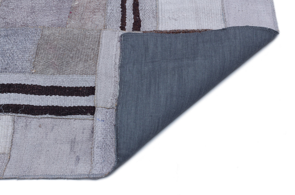 Hemp Over Dyed Kilim Patchwork Unique Rug 5&#39;7&#39;&#39; x 7&#39;10&#39;&#39; ft 170 x 240 cm