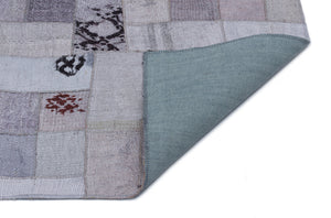 Hemp Over Dyed Kilim Patchwork Unique Rug 5'7'' x 7'9'' ft 170 x 237 cm