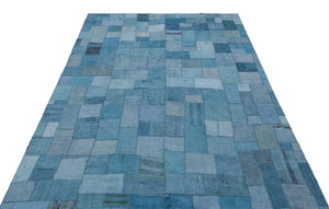 Hemp Over Dyed Kilim Patchwork Unique Rug 5'3'' x 7'5'' ft 160 x 226 cm