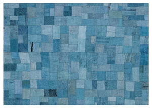 Hemp Over Dyed Kilim Patchwork Unique Rug 5'3'' x 7'5'' ft 160 x 226 cm