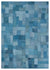Hemp Over Dyed Kilim Patchwork Unique Rug 5'3'' x 7'5'' ft 160 x 225 cm