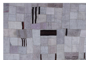 Hemp Over Dyed Kilim Patchwork Unique Rug 5'3'' x 7'7'' ft 160 x 230 cm