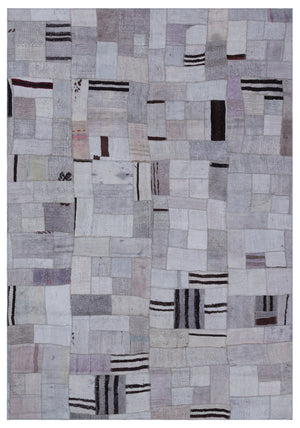 Hemp Over Dyed Kilim Patchwork Unique Rug 5'3'' x 7'7'' ft 160 x 230 cm