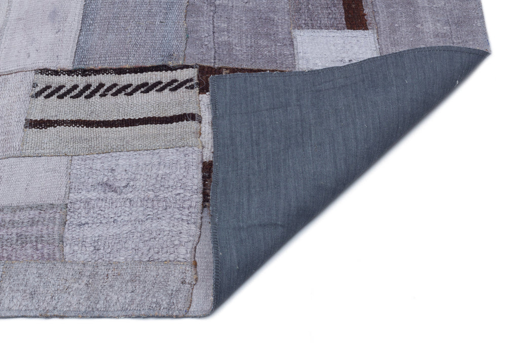 Hemp Over Dyed Kilim Patchwork Unique Rug 5'7'' x 7'9'' ft 170 x 237 cm
