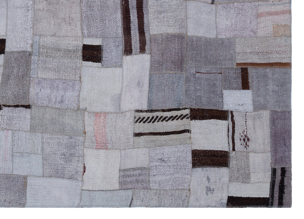 Hemp Over Dyed Kilim Patchwork Unique Rug 5'7'' x 7'9'' ft 170 x 237 cm
