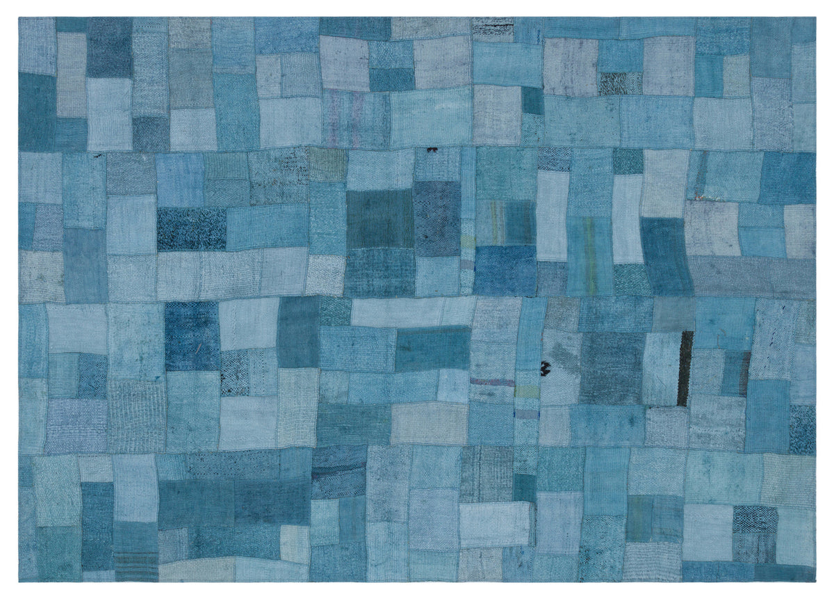 Hemp Over Dyed Kilim Patchwork Unique Rug 5&#39;3&#39;&#39; x 7&#39;4&#39;&#39; ft 160 x 224 cm