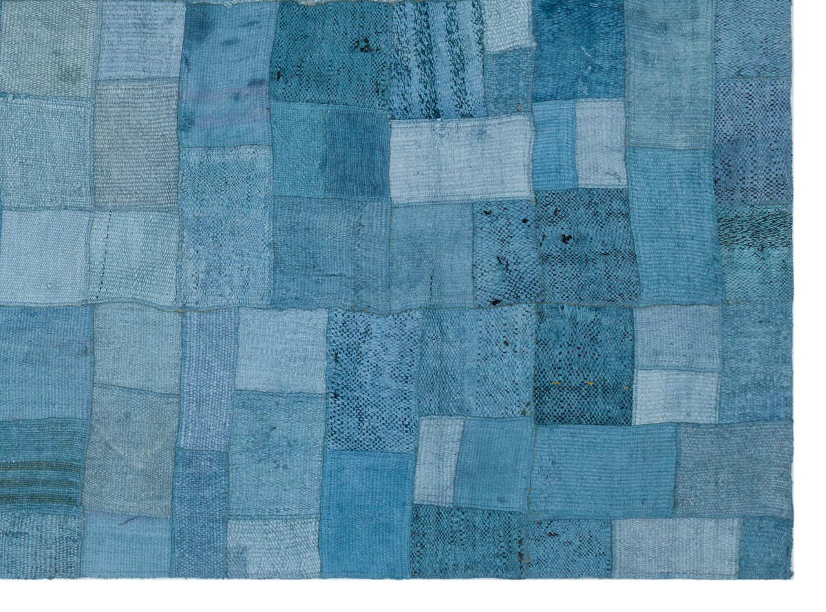 Hemp Over Dyed Kilim Patchwork Unique Rug 5&#39;3&#39;&#39; x 7&#39;3&#39;&#39; ft 161 x 220 cm