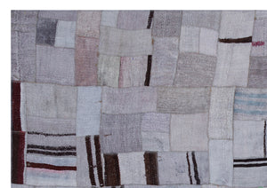 Hemp Over Dyed Kilim Patchwork Unique Rug 5'3'' x 7'6'' ft 161 x 229 cm