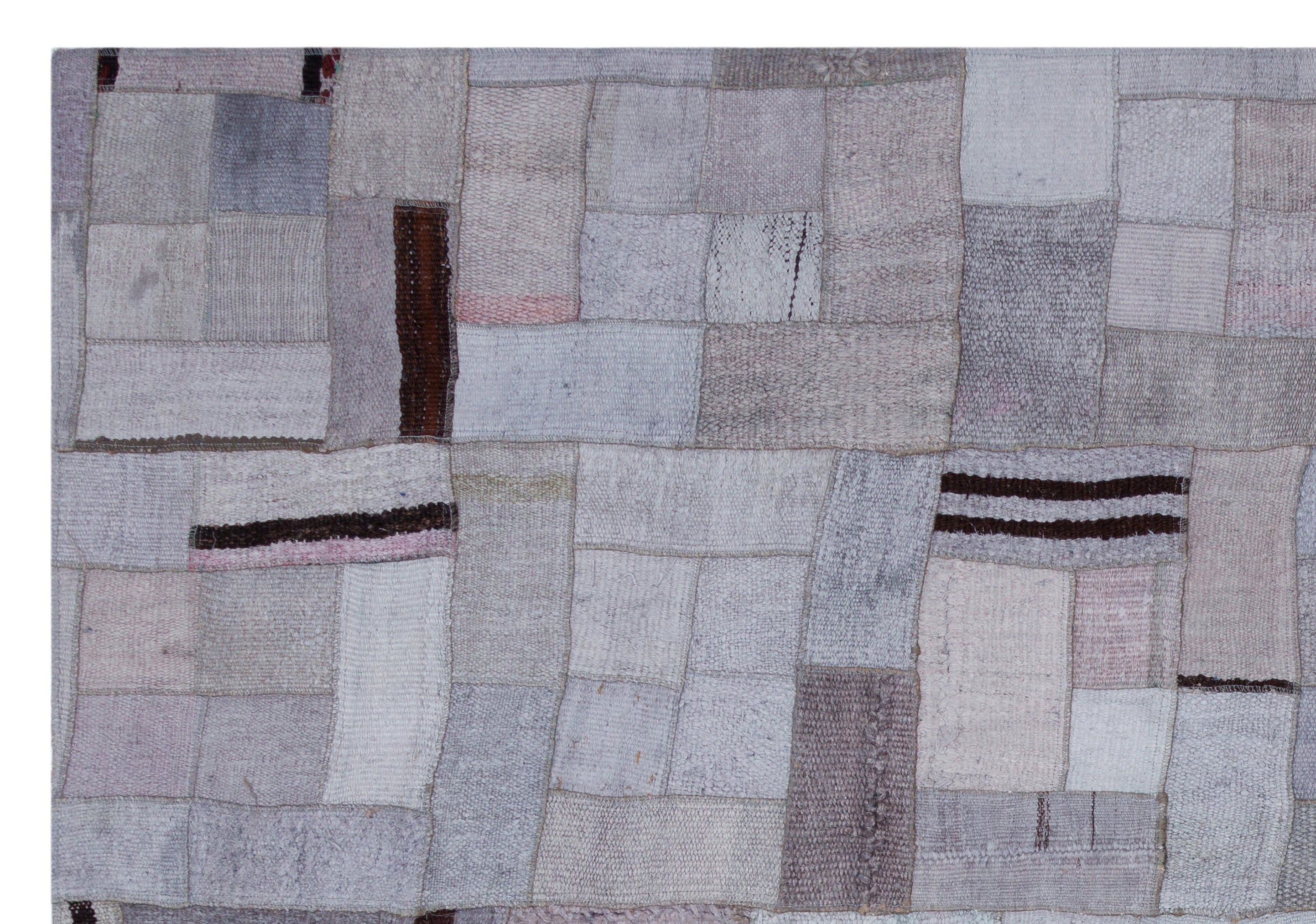 Hemp Over Dyed Kilim Patchwork Unique Rug 5'3'' x 7'7'' ft 161 x 230 cm