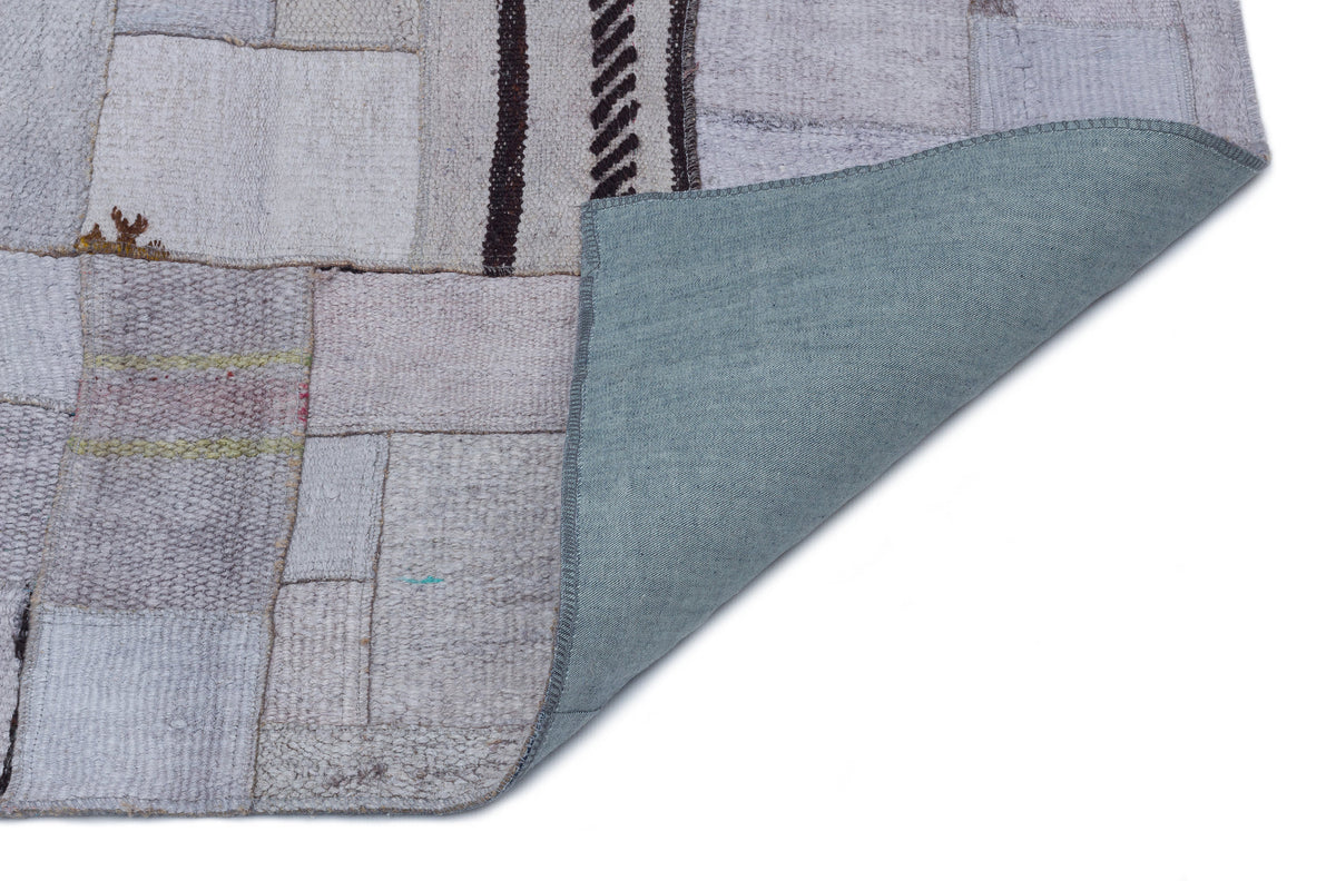 Hemp Over Dyed Kilim Patchwork Unique Rug 5&#39;3&#39;&#39; x 7&#39;4&#39;&#39; ft 160 x 223 cm