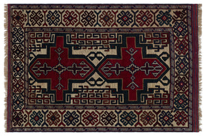 Natural Anatolium Turkish Vintage Rug 4'2'' x 6'6'' ft 127 x 197 cm
