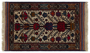 Natural Anatolium Turkish Vintage Rug 2'10'' x 4'9'' ft 86 x 145 cm
