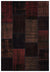 Black Over Dyed Patchwork Unique Rug 5'3'' x 7'7'' ft 160 x 230 cm