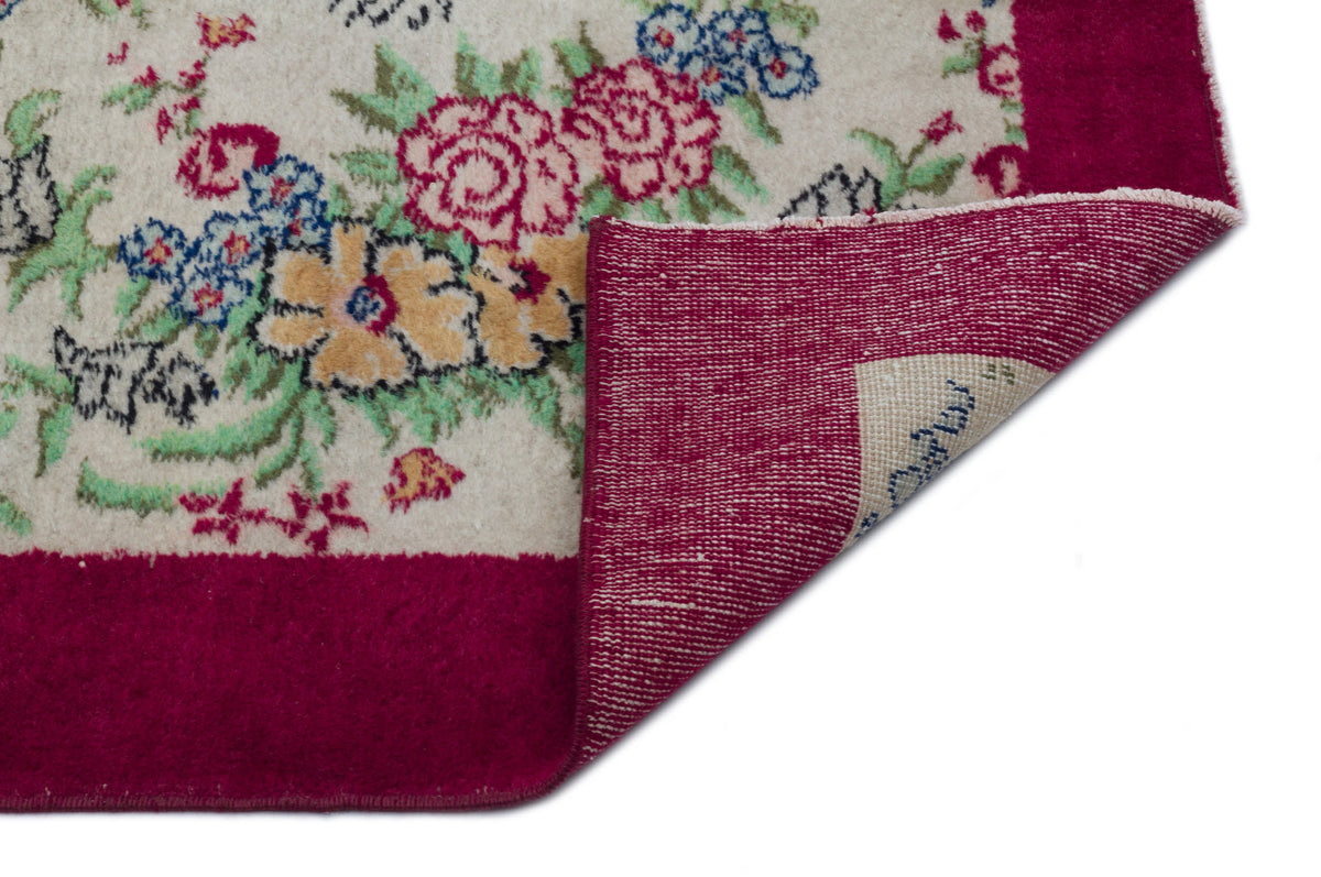 Naturel Over Dyed Vintage Rug 3&#39;12&#39;&#39; x 6&#39;11&#39;&#39; ft 121 x 210 cm