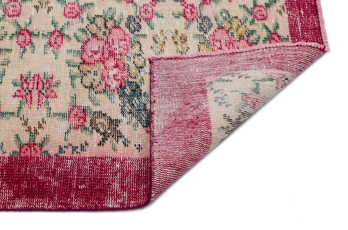 Naturel Over Dyed Vintage Rug 3&#39;10&#39;&#39; x 7&#39;3&#39;&#39; ft 118 x 222 cm