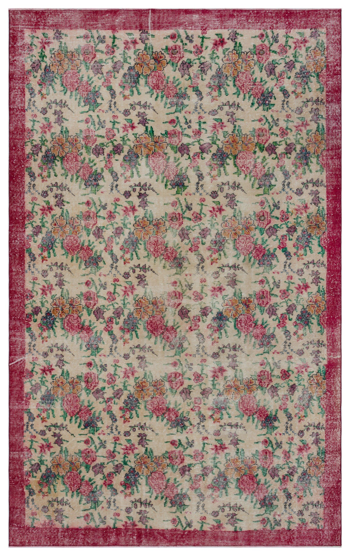 Naturel Over Dyed Vintage Rug 5&#39;12&#39;&#39; x 9&#39;7&#39;&#39; ft 182 x 291 cm