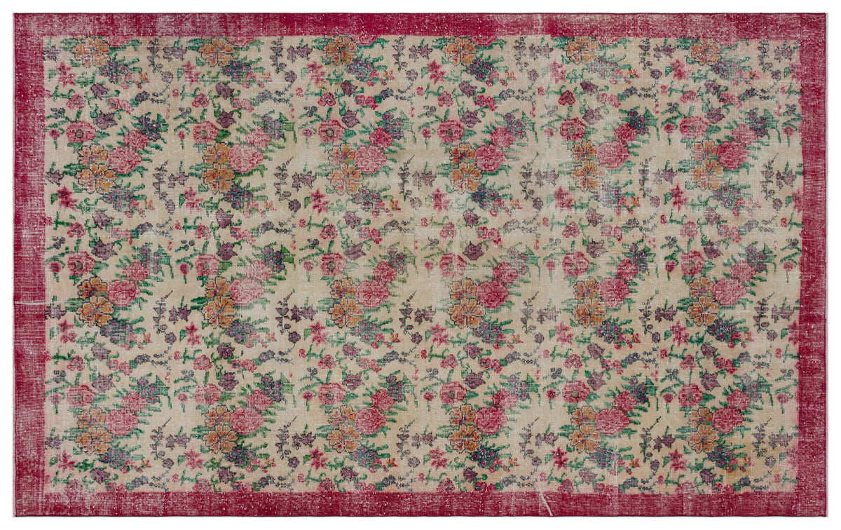 Naturel Over Dyed Vintage Rug 5&#39;12&#39;&#39; x 9&#39;7&#39;&#39; ft 182 x 291 cm