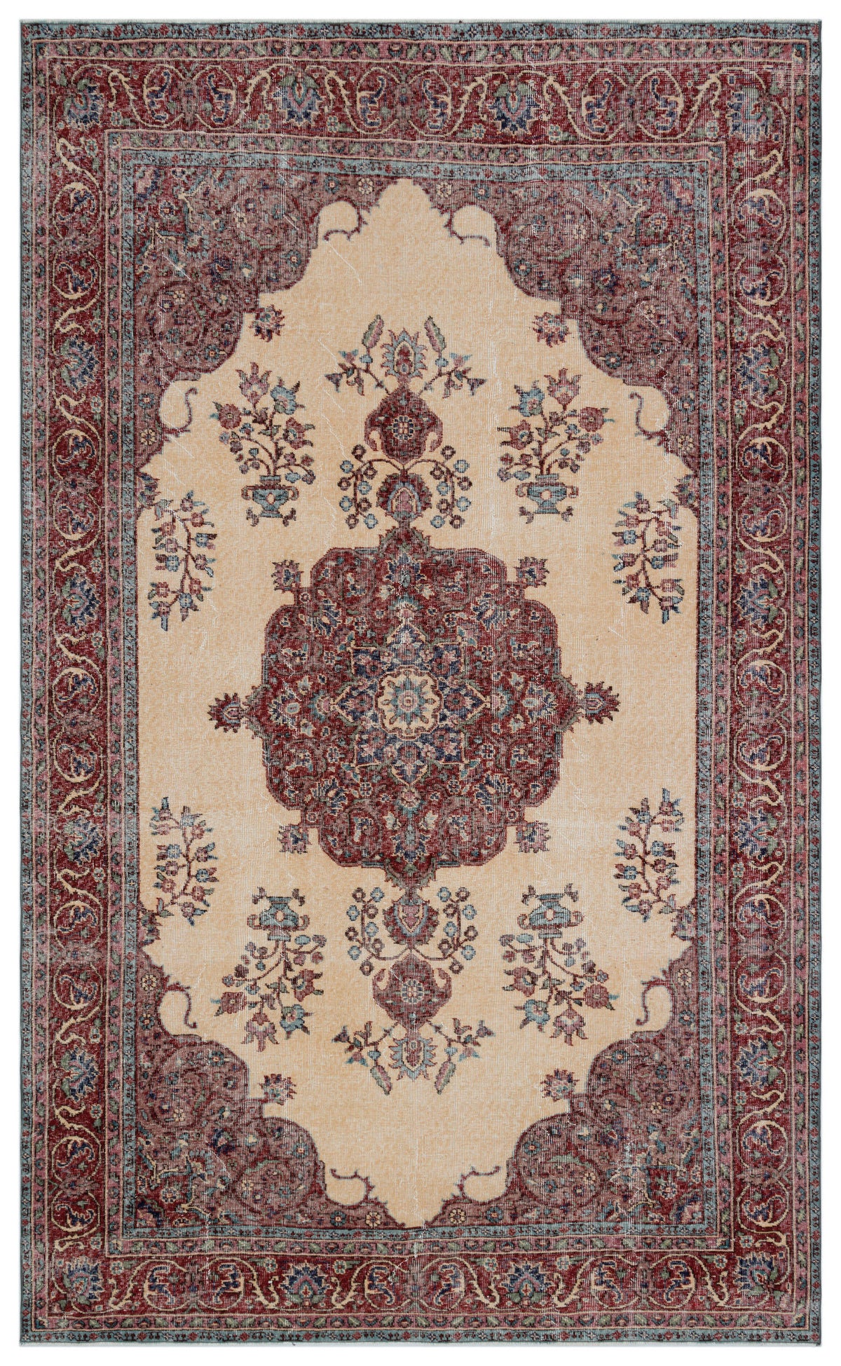 Naturel Over Dyed Vintage Rug 6&#39;4&#39;&#39; x 10&#39;1&#39;&#39; ft 193 x 308 cm