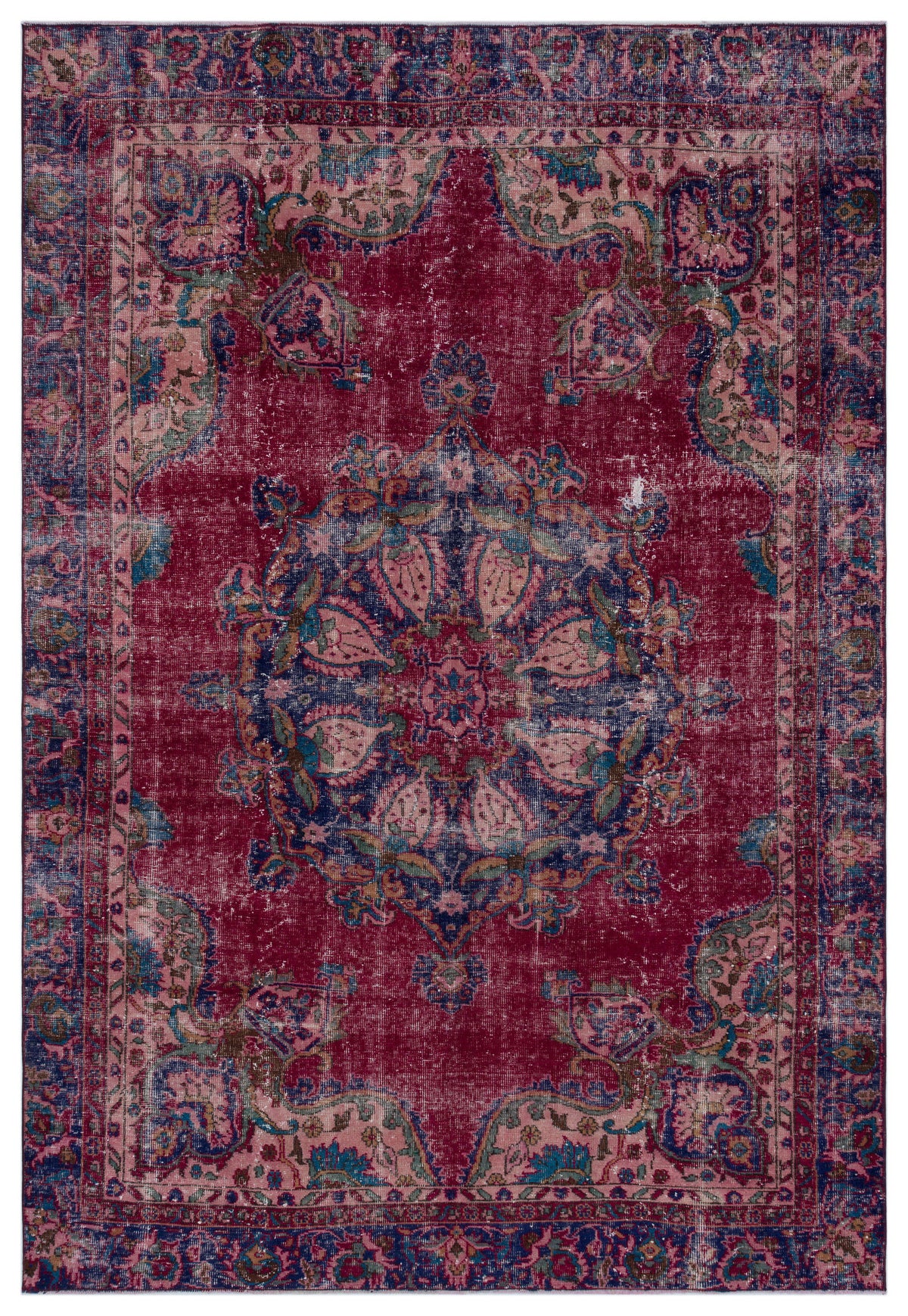 Naturel Over Dyed Vintage Rug 6&#39;1&#39;&#39; x 8&#39;10&#39;&#39; ft 186 x 270 cm