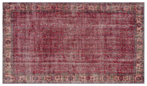 Naturel Over Dyed Vintage Rug 5'2'' x 9'1'' ft 158 x 277 cm