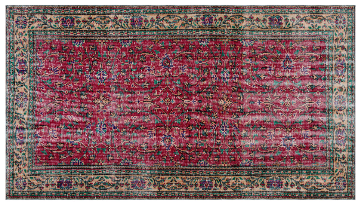 Naturel Over Dyed Vintage Rug 5&#39;7&#39;&#39; x 9&#39;9&#39;&#39; ft 170 x 298 cm