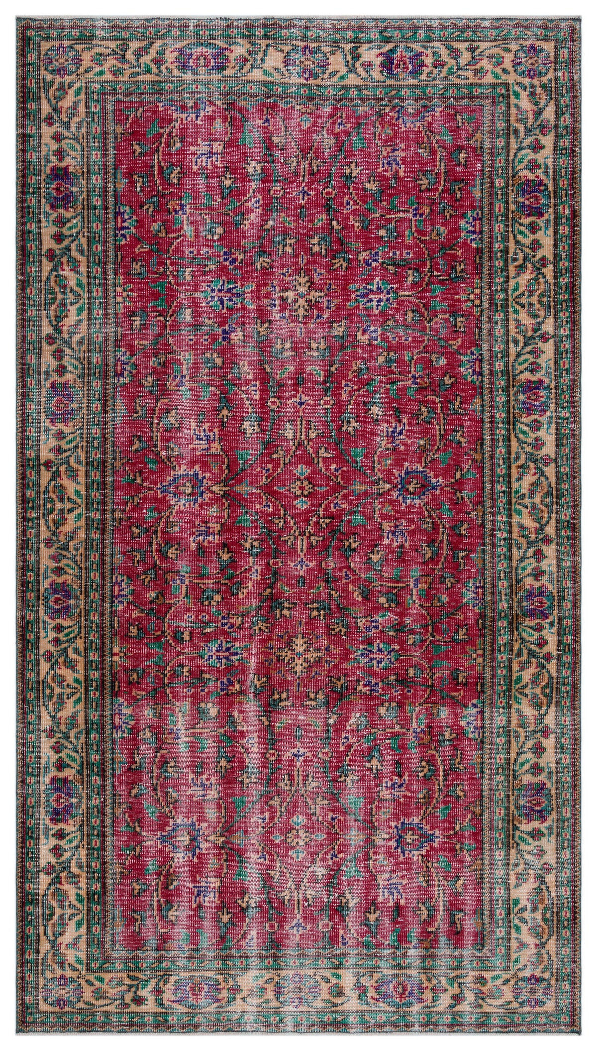 Naturel Over Dyed Vintage Rug 5&#39;7&#39;&#39; x 9&#39;9&#39;&#39; ft 170 x 298 cm