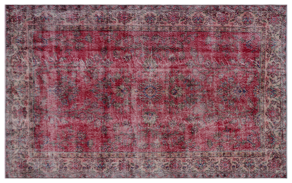 Naturel Over Dyed Vintage Rug 5'8'' x 9'1'' ft 172 x 276 cm