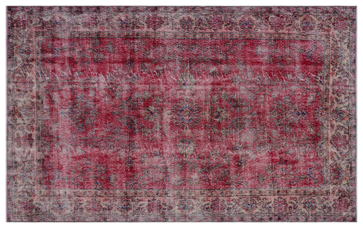 Naturel Over Dyed Vintage Rug 5&#39;8&#39;&#39; x 9&#39;1&#39;&#39; ft 172 x 276 cm