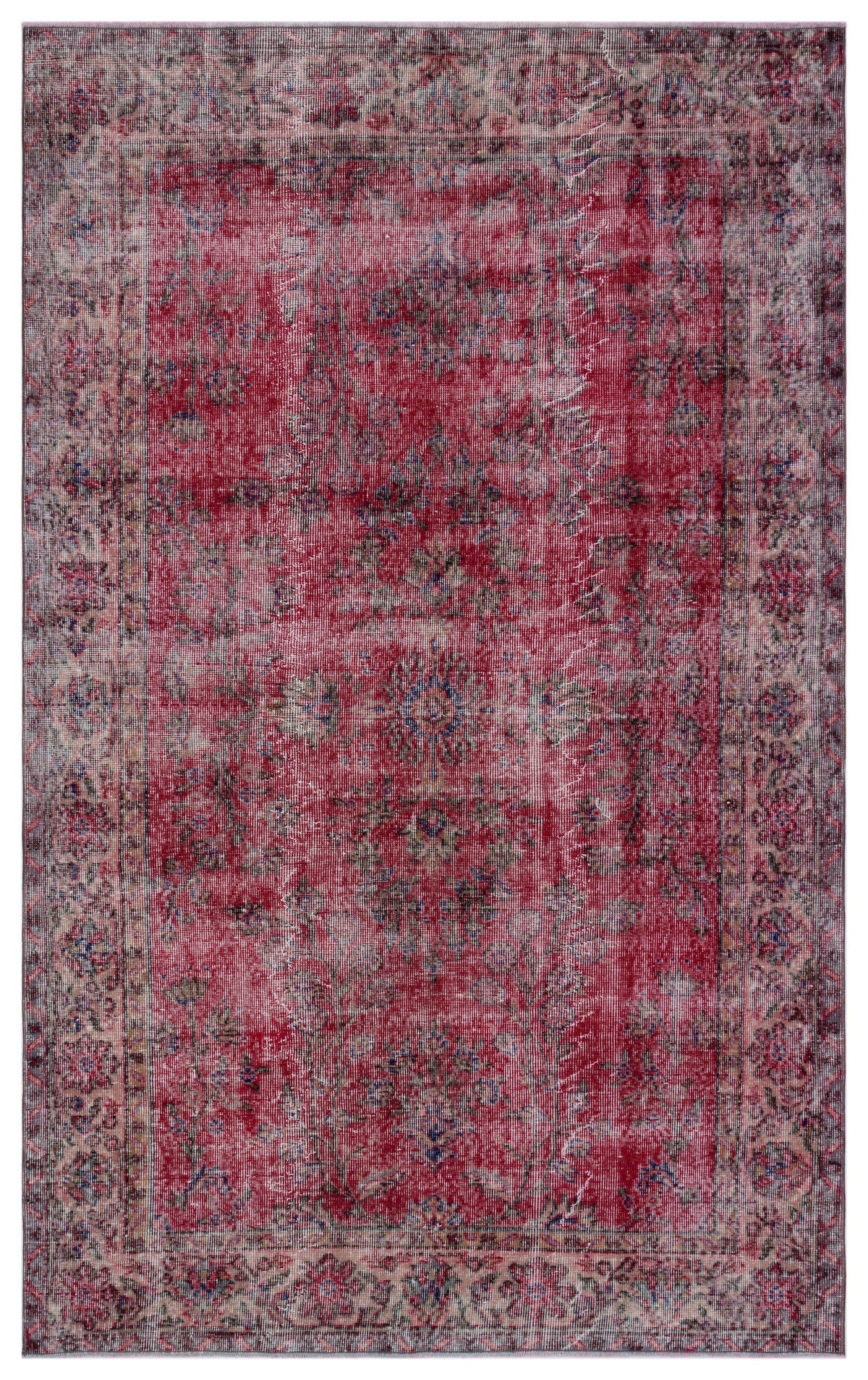 Naturel Over Dyed Vintage Rug 5&#39;8&#39;&#39; x 9&#39;1&#39;&#39; ft 172 x 276 cm