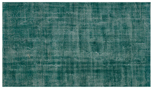 Green Over Dyed Vintage Rug 5'11'' x 10'2'' ft 181 x 309 cm