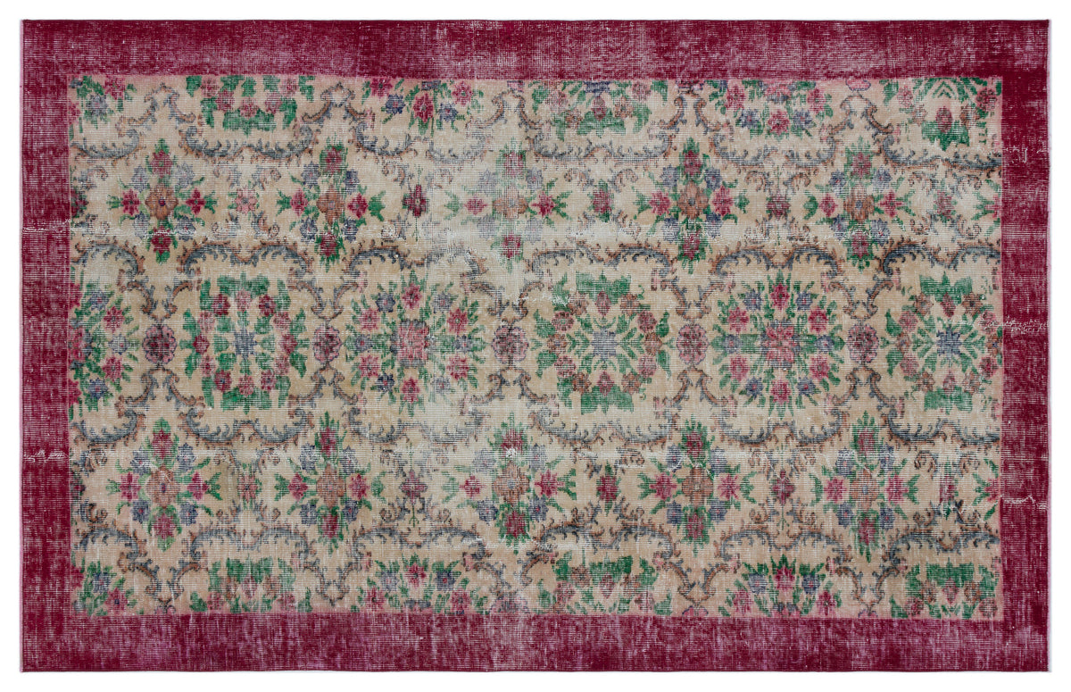 Naturel Over Dyed Vintage Rug 5&#39;1&#39;&#39; x 7&#39;10&#39;&#39; ft 154 x 240 cm