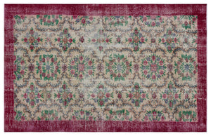 Naturel Over Dyed Vintage Rug 5'1'' x 7'10'' ft 154 x 240 cm