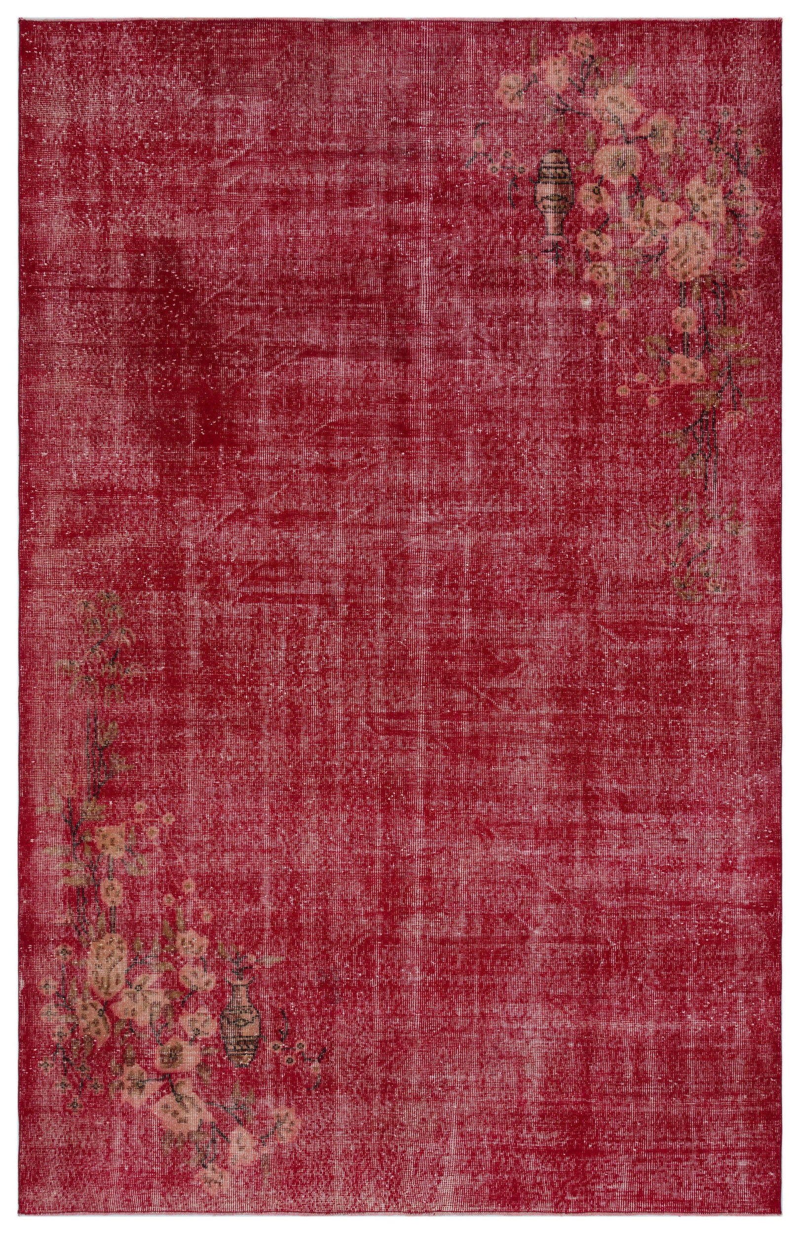 Naturel Over Dyed Vintage Rug 6'6'' x 9'11'' ft 197 x 303 cm