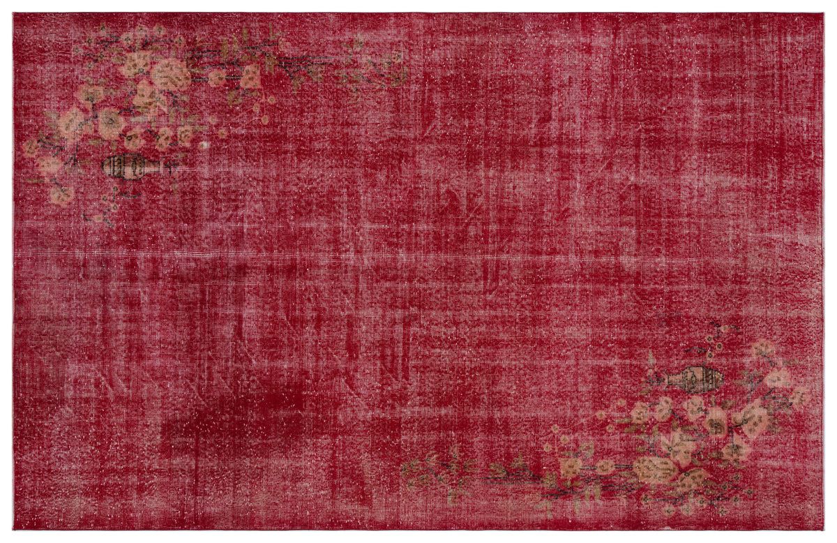 Naturel Over Dyed Vintage Rug 6&#39;6&#39;&#39; x 9&#39;11&#39;&#39; ft 197 x 303 cm