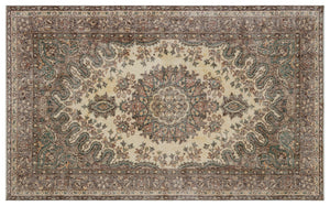 Naturel Over Dyed Vintage Rug 5'5'' x 8'9'' ft 164 x 267 cm