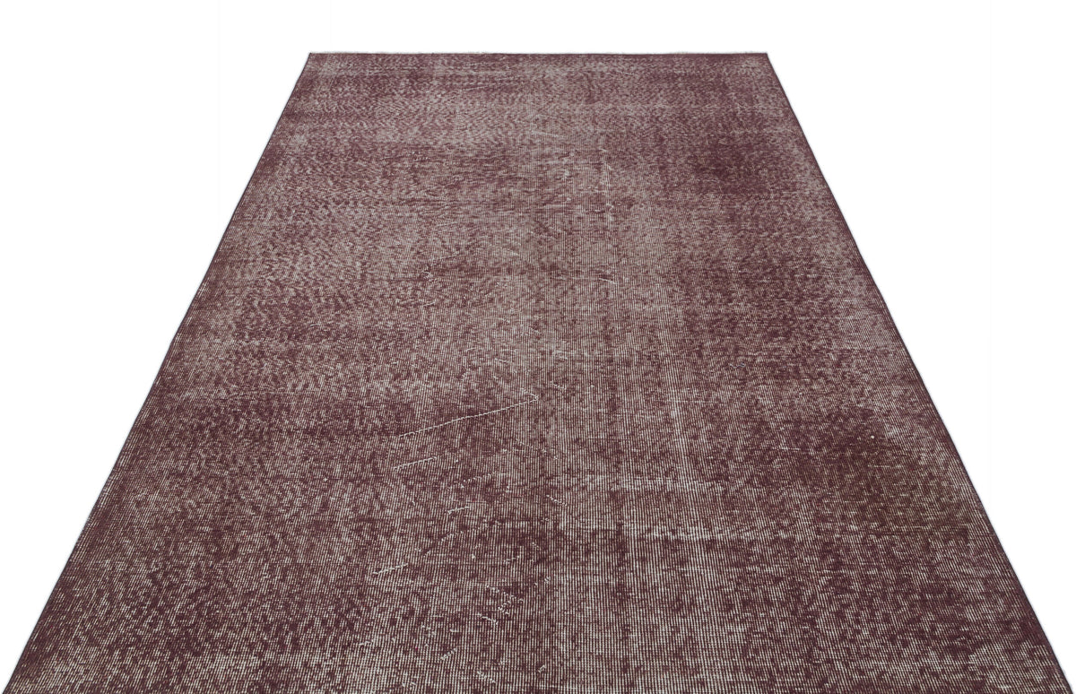 Brown Over Dyed Vintage Rug 5&#39;1&#39;&#39; x 7&#39;12&#39;&#39; ft 155 x 243 cm