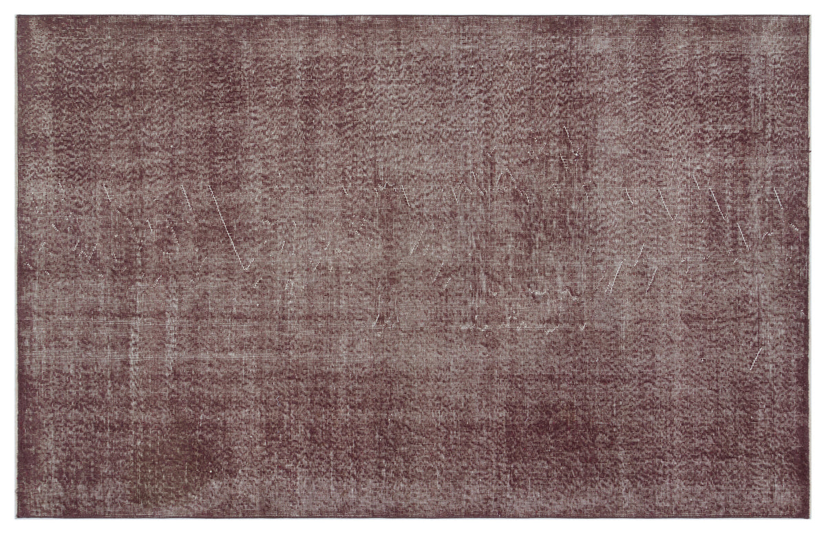 Brown Over Dyed Vintage Rug 5&#39;1&#39;&#39; x 7&#39;12&#39;&#39; ft 155 x 243 cm