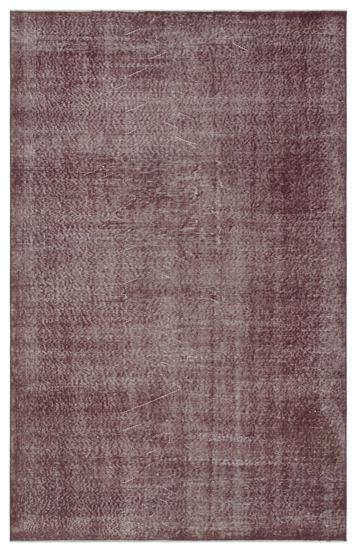 Brown Over Dyed Vintage Rug 5&#39;1&#39;&#39; x 7&#39;12&#39;&#39; ft 155 x 243 cm