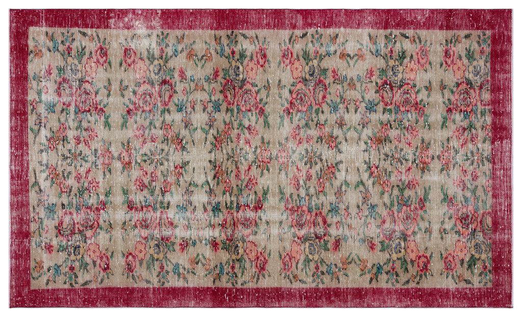 Naturel Over Dyed Vintage Rug 5'1'' x 8'6'' ft 154 x 260 cm