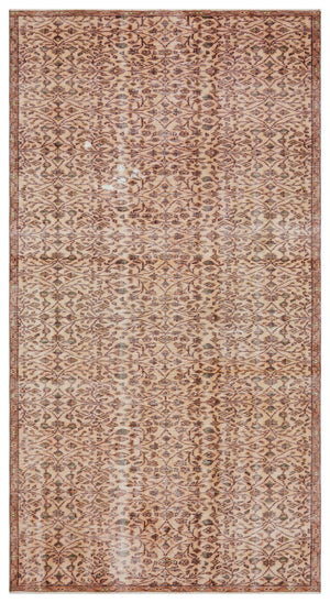 Naturel Over Dyed Vintage Rug 4'12'' x 9'6'' ft 152 x 290 cm