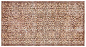 Naturel Over Dyed Vintage Rug 4'12'' x 9'6'' ft 152 x 290 cm