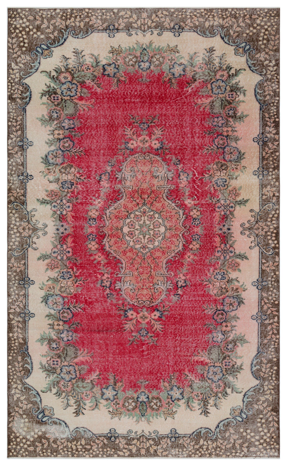 Naturel Over Dyed Vintage Rug 5&#39;11&#39;&#39; x 9&#39;6&#39;&#39; ft 181 x 290 cm