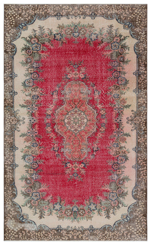 Naturel Over Dyed Vintage Rug 5'11'' x 9'6'' ft 181 x 290 cm