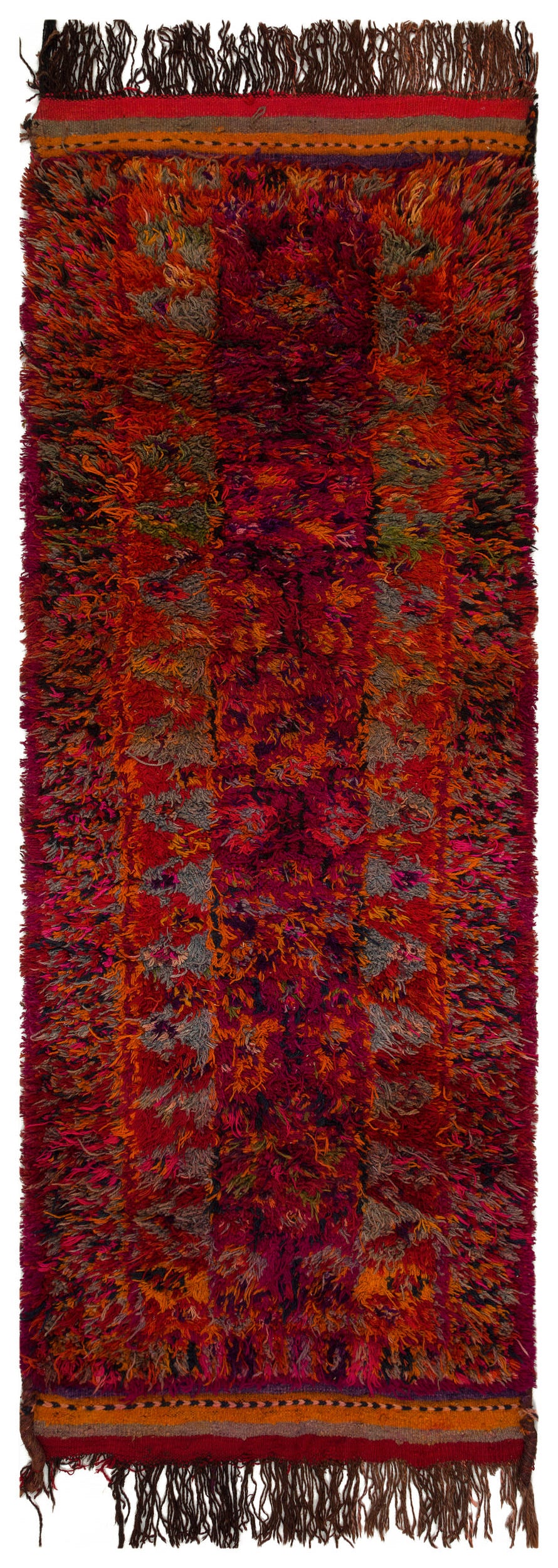 One-of-a-kind Hand Knotted Tulu Runner 3'7'' x 9'10'' ft 110 x 300 cm