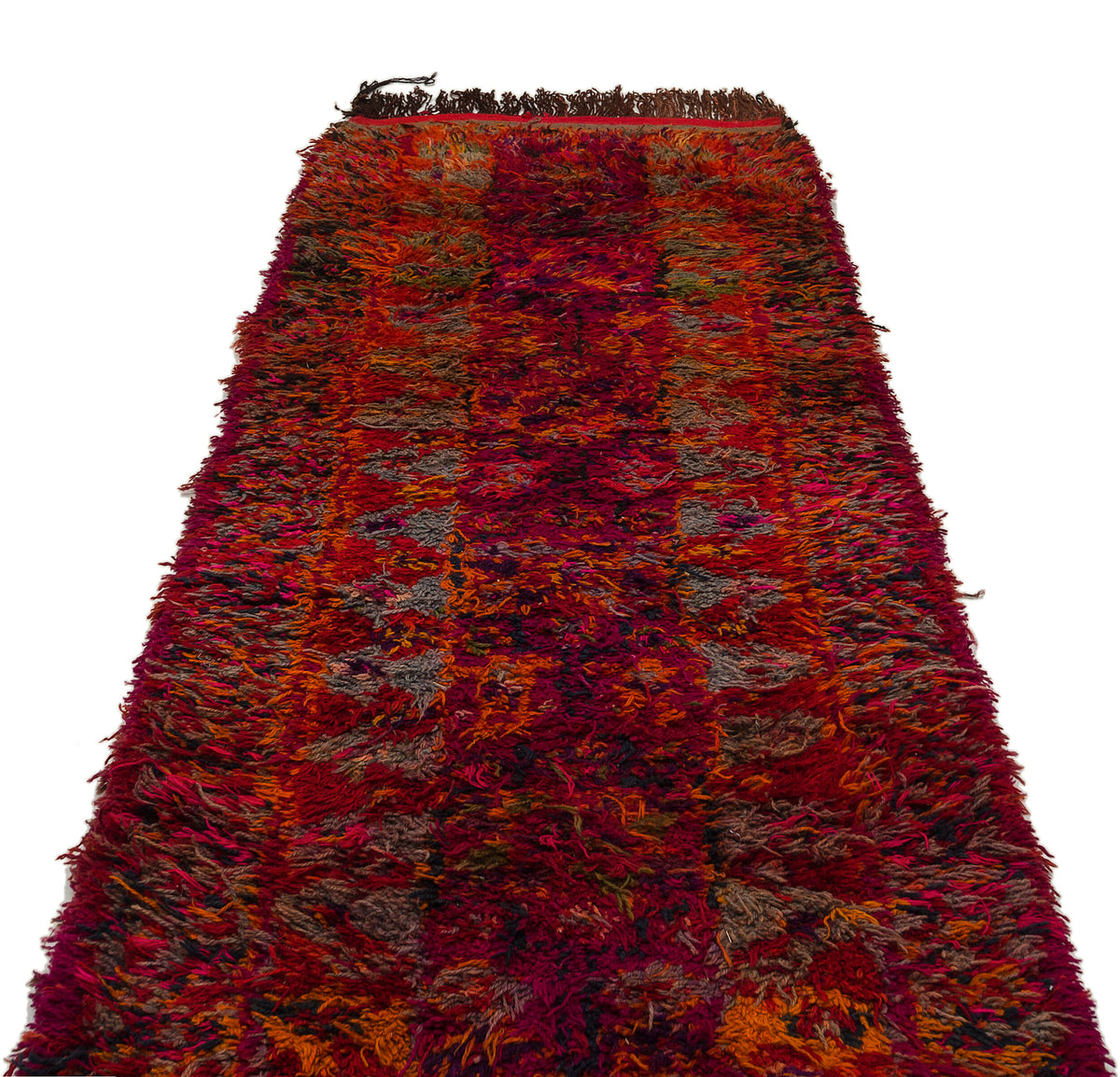 One-of-a-kind Hand Knotted Tulu Runner 3&#39;7&#39;&#39; x 9&#39;10&#39;&#39; ft 110 x 300 cm