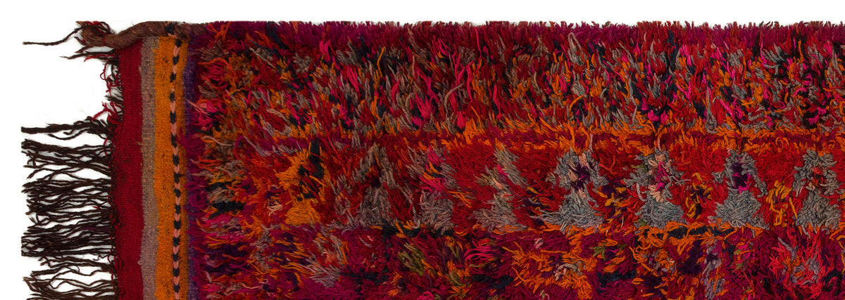 One-of-a-kind Hand Knotted Tulu Runner 3&#39;7&#39;&#39; x 9&#39;10&#39;&#39; ft 110 x 300 cm