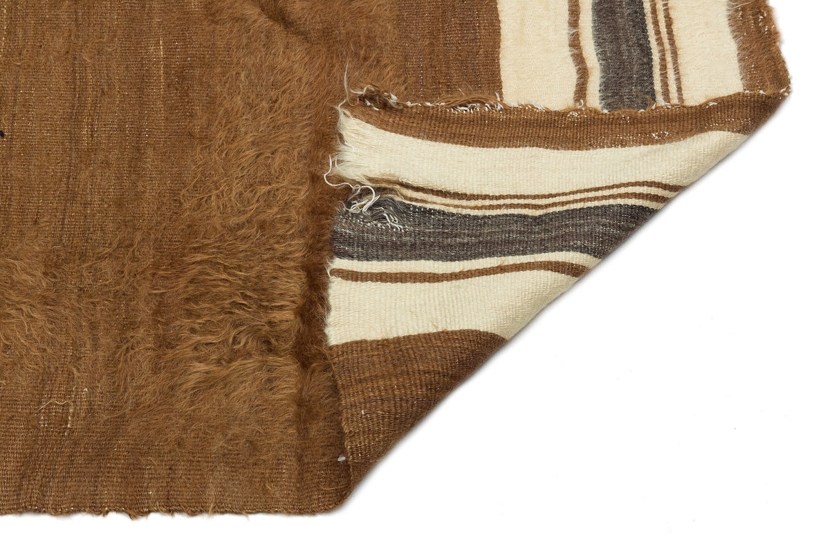 Geometric Over Dyed Kilim Rug 4&#39;2&#39;&#39; x 5&#39;3&#39;&#39; ft 127 x 160 cm